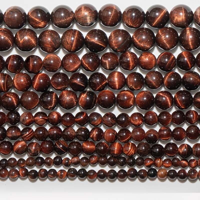 Multi-Size Red Tiger's Eye Beads for Jewelry Making